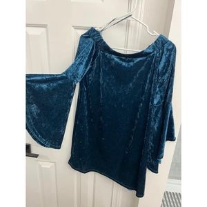 Off The Shoulder Velvet Top